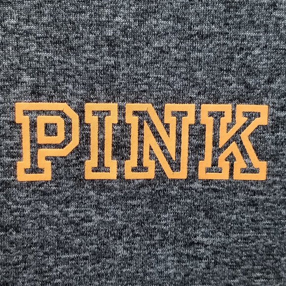 PINK Victoria's Secret Gray & Orange Ultimate Hoodie - Picture 4 of 12